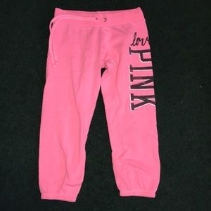 Hot pink Crop sweatpants